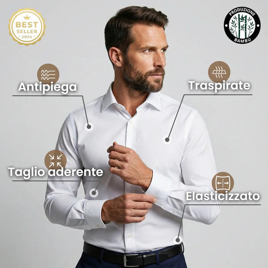 Camicia antigrinze dal taglio aderente